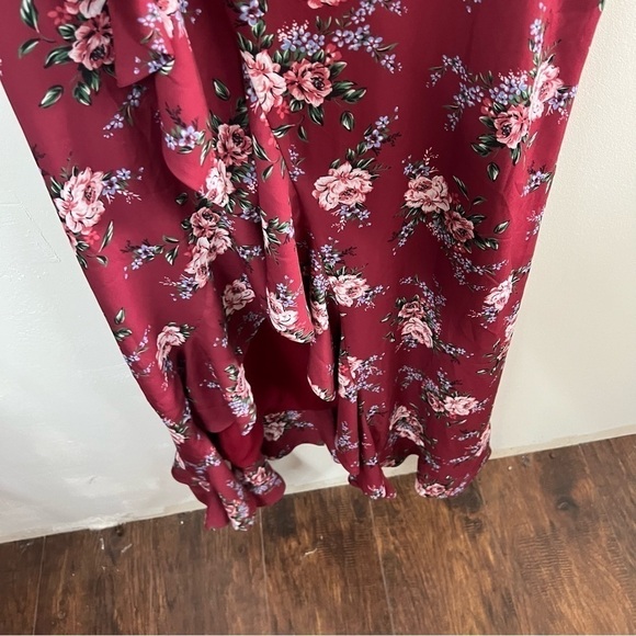 *NEW* Fame & Partners Floral Ruffle Wrap Dress - Picture 6 of 14